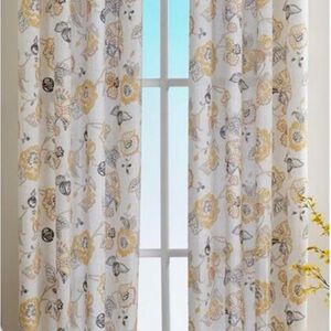 NWT Light Filtering Curtains - Cream and Brown 4 panels 50 in x 84 in. Each